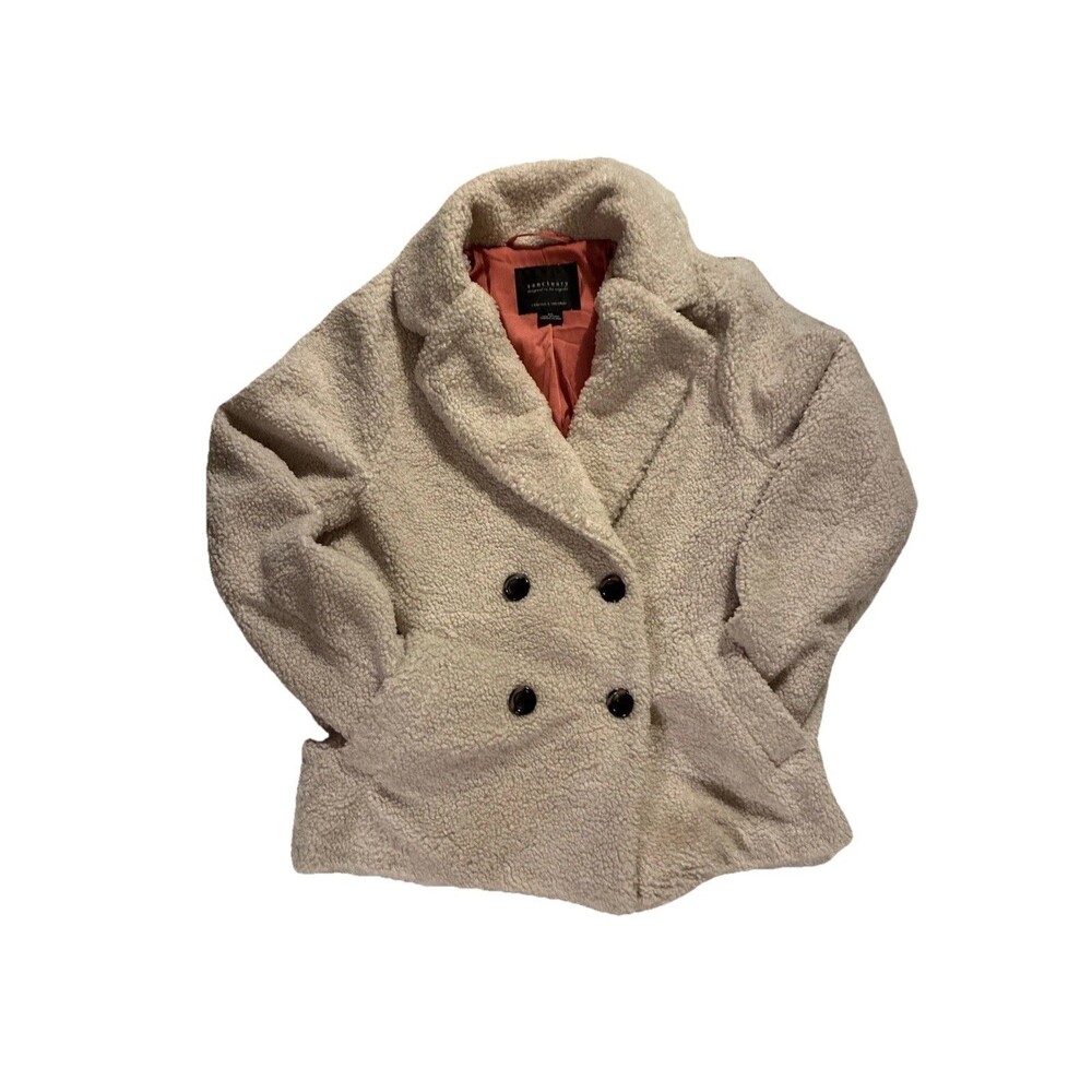Sanctuary Women’s Extra-Small Cream Faux Fur Teddy Jacket Cozy